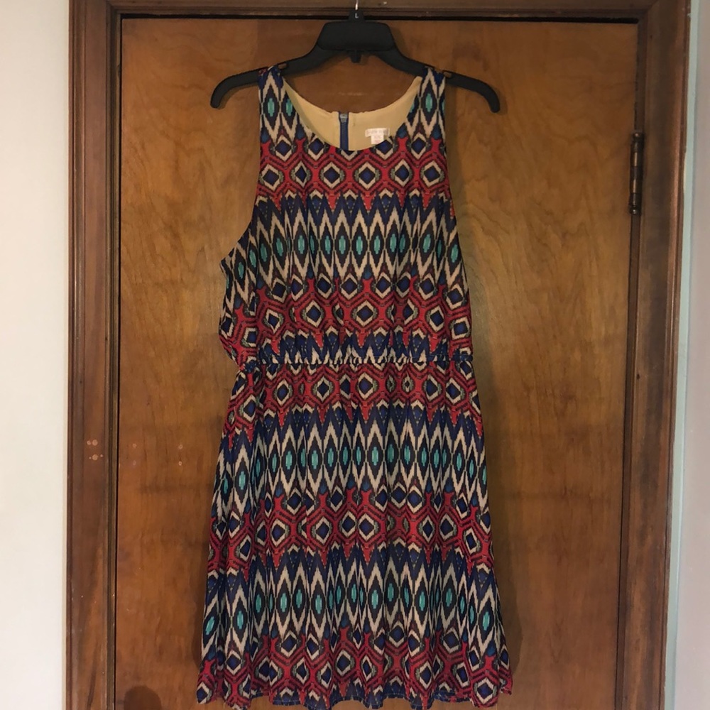 Multi-Color Print Dress